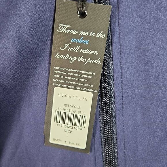 Greyson Sequoia Full Zip Golf Jacket Men’s L Honeycreeper Blue Performance NWT - Picture 3 of 12